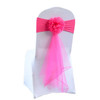 100pcs Spandex Organza Floral Tassel Chair Sash Elastic Silk Chair Band Bow Ties Wedding Party Banquet Supply