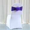 Hot 10/50/100pcs/lot Wedding Party Chair Flower Knot Decorations Elastic Organza Chair Sashes Bow Tie Hotel Banquet Home Decor