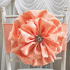 2020 New Arrival 100PCS/Lot Wedding Decoration Wholesale Salmon Handmade Satin Flower With Spandex Chair Band Chair Sash