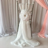 100pcs Free Shipping White Flower Chiavari Chair Sash Chair Cover for Wedding Decoration