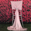 100 piece Free Shipping Dusty Pink Chair Sash for Wedding Decoration