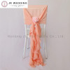 100 PCS Romatic White Watermelon Red Chiffon Chair Sash Ruffled Chair Cover/Hood Cruly Willow Chair Sash