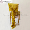 100 PCS Romatic White Watermelon Red Chiffon Chair Sash Ruffled Chair Cover/Hood Cruly Willow Chair Sash