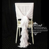 100 PCS Romatic White Watermelon Red Chiffon Chair Sash Ruffled Chair Cover/Hood Cruly Willow Chair Sash