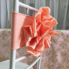 New Arrival Wholesale Salmon Handmade Satin Flower With Spandex Chair Band Chair Sash 100PCS/Lot For Wedding Decoration