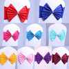 10/50/100pcs/set High Quality Chair Bowknot Wedding Chair Sashes Decoration 12 Colors Bow Knot Ties For Party Wedding Banquet