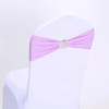 100pcs Wedding Chair Sashes with Crown Shape Buckle Spandex Lycra Chair Bands for Party Birthday Wedding Chair Decoration