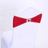 100pcs Wedding Chair Sashes with Crown Shape Buckle Spandex Lycra Chair Bands for Party Birthday Wedding Chair Decoration