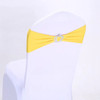100pcs Wedding Chair Sashes with Crown Shape Buckle Spandex Lycra Chair Bands for Party Birthday Wedding Chair Decoration
