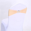 100pcs Wedding Chair Sashes with Crown Shape Buckle Spandex Lycra Chair Bands for Party Birthday Wedding Chair Decoration