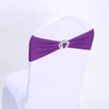 100pcs Wedding Chair Sashes with Crown Shape Buckle Spandex Lycra Chair Bands for Party Birthday Wedding Chair Decoration