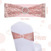 50Pcs/Lot Sided Sequin Chair Knot Bands with Buckle for Wedding Decoration Bow Spandex Hotel Banquet Party Home Decor Sashes