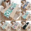 Plant Leaves Printed Table Runner Tropical Rainforest Flowers Green Leaves Pattern Wedding Decoration Table Runners Table Cloth
