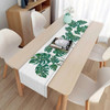 Plant Leaves Printed Table Runner Tropical Rainforest Flowers Green Leaves Pattern Wedding Decoration Table Runners Table Cloth