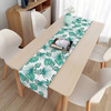 Plant Leaves Printed Table Runner Tropical Rainforest Flowers Green Leaves Pattern Wedding Decoration Table Runners Table Cloth