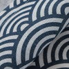 Japanese Style Cotton Linen Tablecloth Washable Rectangular Blue Sea Ripple Home Coffee Dining Table Fireplace Microwave Cover