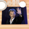 Johnny Hallyday Placemat Cotton Linen Fabric Table Mats Family Dinner Tableware Kitchen Table Mat 30X40cm