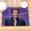 Johnny Hallyday Placemat Cotton Linen Fabric Table Mats Family Dinner Tableware Kitchen Table Mat 30X40cm