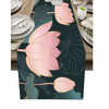 Green Leaf Plant Pattern Table Runners Tropical Rainforest Summer Lotus Leaf Lotus Print Home Party Wedding Coffee Table Decor