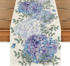 Hydrangea Eucalyptus Summer Table Runner Home Decor Spring Kitchen Dining Table Wedding Party Holiday Decoration Accessories