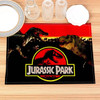 Jurassic Park Print Linen Dining Table Mats Alphabet Kitchen Placemat 30X40cm Coasters Pads Bowl Cup Mat