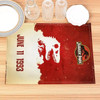 Jurassic Park Print Linen Dining Table Mats Alphabet Kitchen Placemat 30X40cm Coasters Pads Bowl Cup Mat