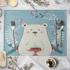 Children's Cute Animal Style Pattern Placemat Cotton Linen Fabric Table Mats Family Dinner Tableware Kitchen Table Mat 30X40cm