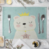 Children's Cute Animal Style Pattern Placemat Cotton Linen Fabric Table Mats Family Dinner Tableware Kitchen Table Mat 30X40cm