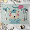 Children's Cute Animal Style Pattern Placemat Cotton Linen Fabric Table Mats Family Dinner Tableware Kitchen Table Mat 30X40cm