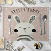 Children's Cute Animal Style Pattern Placemat Cotton Linen Fabric Table Mats Family Dinner Tableware Kitchen Table Mat 30X40cm