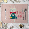 Children's Cute Animal Style Pattern Placemat Cotton Linen Fabric Table Mats Family Dinner Tableware Kitchen Table Mat 30X40cm