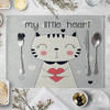 Children's Cute Animal Style Pattern Placemat Cotton Linen Fabric Table Mats Family Dinner Tableware Kitchen Table Mat 30X40cm