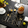 4/6pcs Placemats Lines Modern Art Kitchen Dining Table Decor Accessories Heat Resistant Linen Tableware Pads Mats Coaster Set