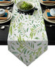 Green Leaves Branches Simple Modern Table Runner For Wedding Party Chirstmas Cake Floral Tablecloth Home Decoration