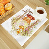 Sarah Kay Print Linen Dining Table Mats Alphabet Kitchen Placemat 30X40cm Coasters Pads Bowl Cup Mat