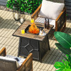 Patiojoy 28 Inches Propane Gas Fire Pit Table 40,000 BTU Outdoor Heater W/Cover