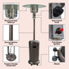 Outdoor Patio Heater 41000btu Floorstanding Propane Heater With Wheels