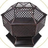 Hexagon Luxury Fireplace Large Size Firepit Garden Fire Table Wood Charcoal Burning Outdoor Patio Heater Fire Pit