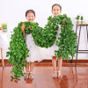 12pc Artificial Ivy Leaves Garland Hanging Vines Fake Plants Outdoor Greenery Wall Decor Rattan Festival Garden Home Party Decor