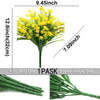 Artificial Flowers Fake Outdoor Plants UV Resistant Plastic Shrubs, Indoor and Decoration