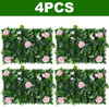 4pc Artificial Plant Wall Panels 24"x16" Greenery Grass Wall Backdrop Decoration Faux Ivy Leaves Outdoor Privacy Fence Covering