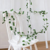 210Cm Artificial Hanging Christmas Garland Plants Vine Leaves Green Silk Outdoor Home Wedding Party Bathroom Garden Decoration