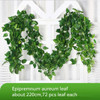 360 PCS Like Real Artificial Silk Grape Leaf Rattan Garland Green Vine Ivy Indoor /Outdoor Home Decor Wedding Christmas Gift