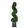 100/130cm Large Artificial Spiral Tree Plants Boxwood Topiary Bonsai Courtyard Plant Decoration Potted Porch Outdoor Home Decor
