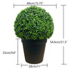 HXGYZP Large Ball Potted Artificial Plants Boxwood Topiary Ball With Plastic Pot Indoor Outdoor Home Decor Porch Office Garden