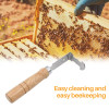 1 Pcs Stainless Steel Bee Hive Cleaner Honey Shovel Uncapping Scraper Frame Cleaning Tool with Wood Handle Beekeeping Supplies