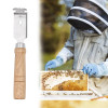 1 Pcs Stainless Steel Bee Hive Cleaner Honey Shovel Uncapping Scraper Frame Cleaning Tool with Wood Handle Beekeeping Supplies