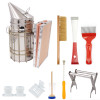 10Pcs/set Beekeeping Tools Kit Complete System Bee Hive Smoker Sprayer Bee Rearing Marker Bottle Scraper Apiculture Equipment