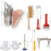 10Pcs/set Beekeeping Tools Kit Complete System Bee Hive Smoker Sprayer Bee Rearing Marker Bottle Scraper Apiculture Equipment
