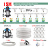 Garden 0.8mm Nozzle Misting Watering System 45-100W Self-Priming Pump Automatic Irrigation Equipment 1/4" PE Hose Sprayer Kit